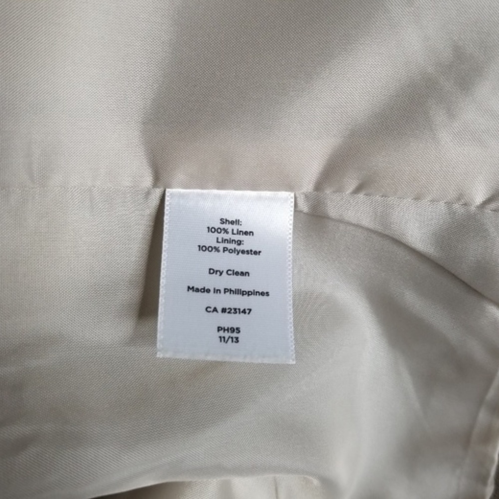 Talbots Linen Open Front Blazer Size 16 - image 5